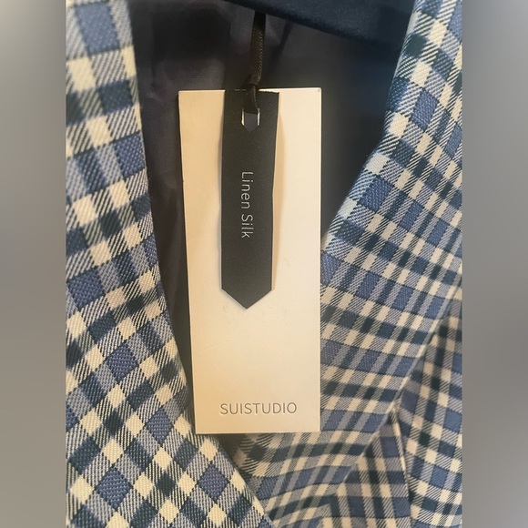 SUISTUDIO Cameron Blue Check Blazer- size 0 - Picture 9 of 13